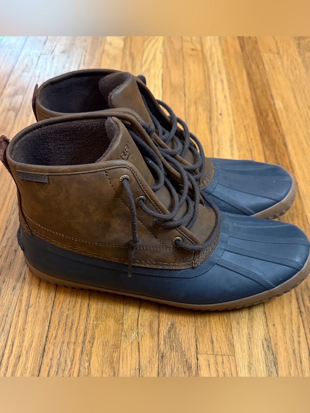 Sperry Brown and Black Men’s Waterproof Lace-Up Boots